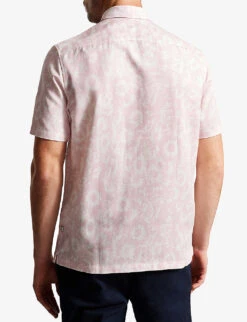 Ted Baker Flasiby Floral-print Regular-fit Lyocell-blend Shirt 7 Ted Baker Flasiby Floral-print Regular-fit Lyocell-blend Shirt -AllSain Clothing Shop R04133338 LTPINK ALT03