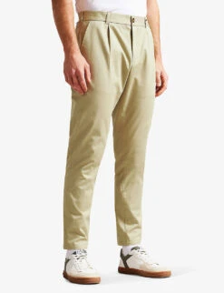 Ted Baker Leef Straight-leg Stretch-cotton Trousers 6 Ted Baker Leef Straight-leg Stretch-cotton Trousers -AllSain Clothing Shop R04133546 NATURAL ALT02