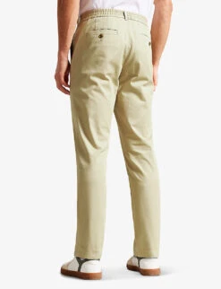Ted Baker Leef Straight-leg Stretch-cotton Trousers 7 Ted Baker Leef Straight-leg Stretch-cotton Trousers -AllSain Clothing Shop R04133546 NATURAL ALT03