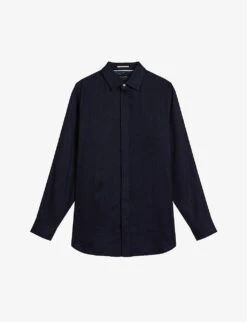 Ted Baker Jasperr Regular-fit Long-sleeve Linen-blend Shirt