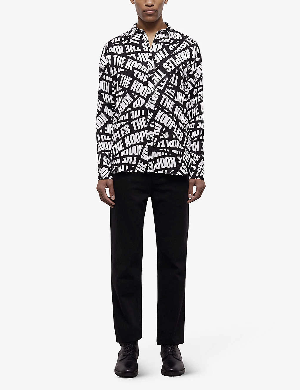 THE KOOPLES Tape Logo-print Woven Shirt 2 THE KOOPLES Tape Logo-print Woven Shirt - Image 2