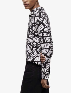 THE KOOPLES Tape Logo-print Woven Shirt 7 THE KOOPLES Tape Logo-print Woven Shirt -AllSain Clothing Shop R04139142 BLA09 ALT02