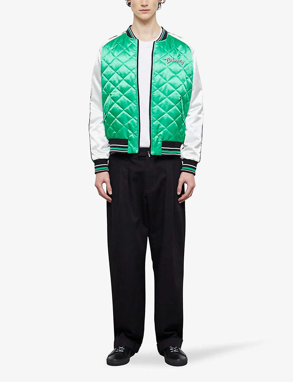 THE KOOPLES Logo-embroidered Quilted Woven Bomber Jacket 2 THE KOOPLES Logo-embroidered Quilted Woven Bomber Jacket - Image 2