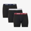 Nike Branded-waistband Pack Of Three Stretch-cotton Boxers