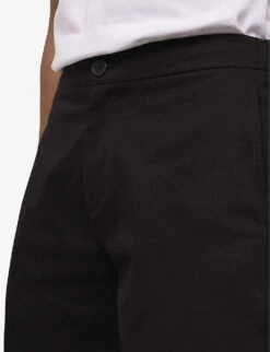 THE KOOPLES Relaxed-fit Mid-length Cotton Shorts -AllSain Clothing Shop R04141750 BLA01 ALT04