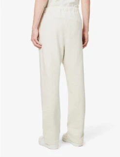 Fear Of God Eternal Brand-patch Cotton-jersey Jogging Bottoms -AllSain Clothing Shop R04141853 WARMHEATHEROATMEAL ALT03