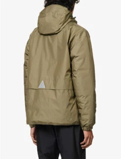 Leuk Brand-appliqué Quilted Regular-fit Shell-down Hooded Jacket -AllSain Clothing Shop R04142022 BLACK ALT03