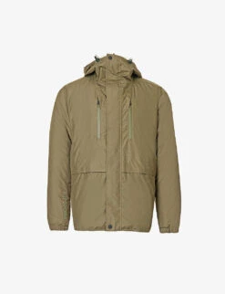 Leuk Brand-appliqué Quilted Regular-fit Shell-down Hooded Jacket