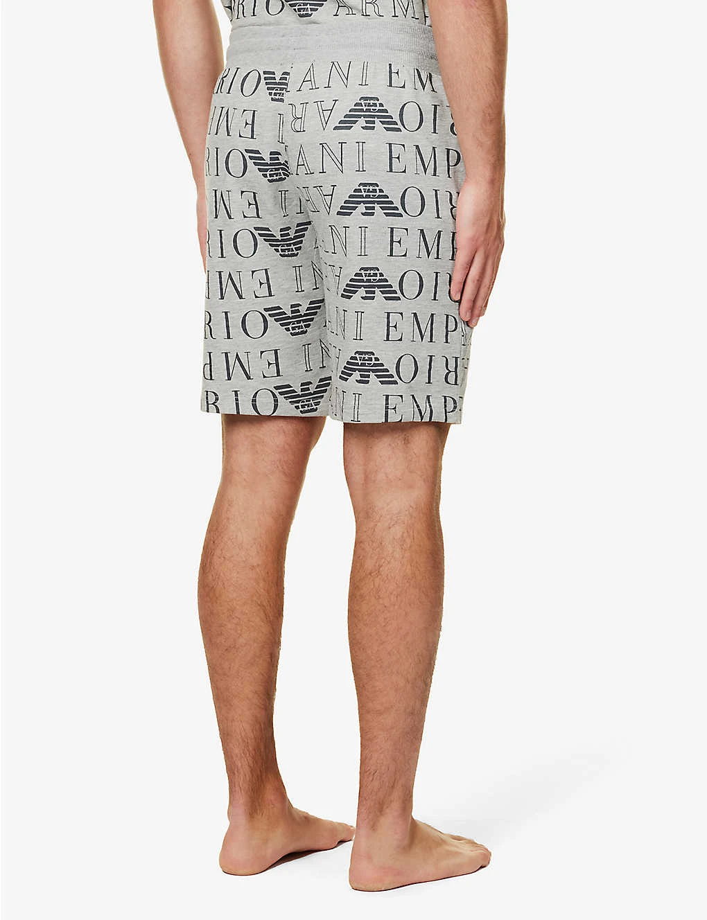 Emporio Armani Logo-print Regular-fit Jersey Shorts 4 Emporio Armani Logo-print Regular-fit Jersey Shorts - Image 4
