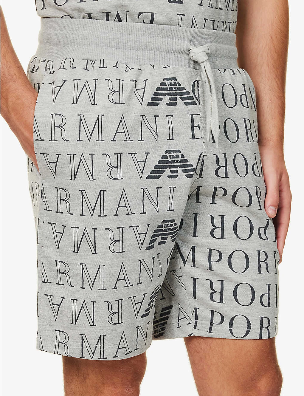 Emporio Armani Logo-print Regular-fit Jersey Shorts 5 Emporio Armani Logo-print Regular-fit Jersey Shorts - Image 5