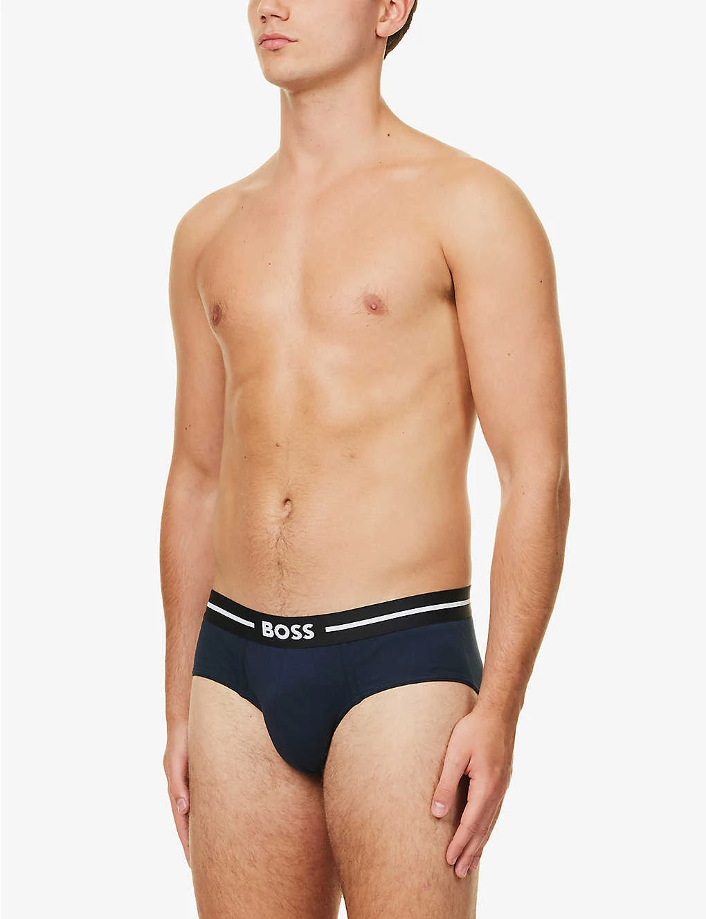 Boss Pack Of Three Colour-block Logo-print Stretch-cotton Trunks 2 Boss Pack Of Three Colour-block Logo-print Stretch-cotton Trunks - Image 2