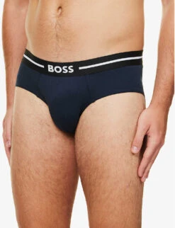 Boss Pack Of Three Colour-block Logo-print Stretch-cotton Trunks 7 Boss Pack Of Three Colour-block Logo-print Stretch-cotton Trunks -AllSain Clothing Shop R04142413 OPENMISCELLANEOUS ALT03