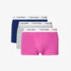 Calvin Klein Logo-waistband Pack Of Three Stretch-cotton Trunks
