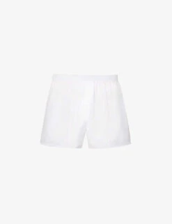 Elasticated-waist Regular-fit Woven Boxer Shorts