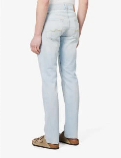 7 For All Mankind The Straight Breezy Straight-leg Mid-rise Stretch-denim Jeans 10 7 For All Mankind The Straight Breezy Straight-leg Mid-rise Stretch-denim Jeans -AllSain Clothing Shop R04145117 LIGHTBLUE ALT03