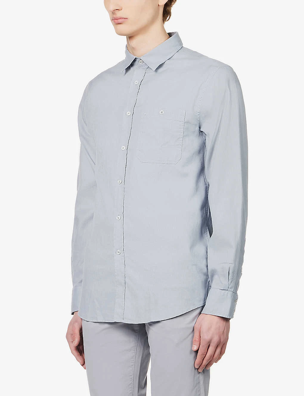 7 For All Mankind Chest-pocket Long-sleeved Linen And Cotton-blend Shirt 3 7 For All Mankind Chest-pocket Long-sleeved Linen And Cotton-blend Shirt - Image 3
