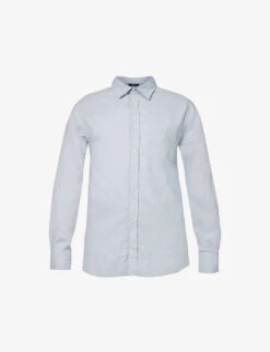 7 For All Mankind Chest-pocket Long-sleeved Linen And Cotton-blend Shirt