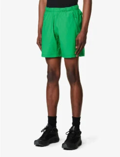 Arcteryx Incendo Brand-print Regular-fit Stretch-shell Shorts -AllSain Clothing Shop R04145721 GREEN ALT02