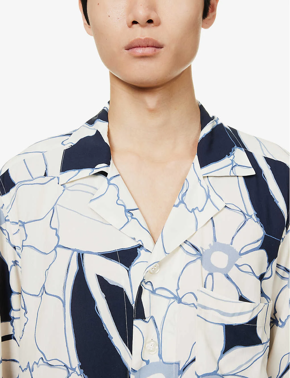 Oscar Jacobson Floral-print Boxy-fit Woven Shirt 5 Oscar Jacobson Floral-print Boxy-fit Woven Shirt - Image 5