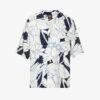 Oscar Jacobson Floral-print Boxy-fit Woven Shirt