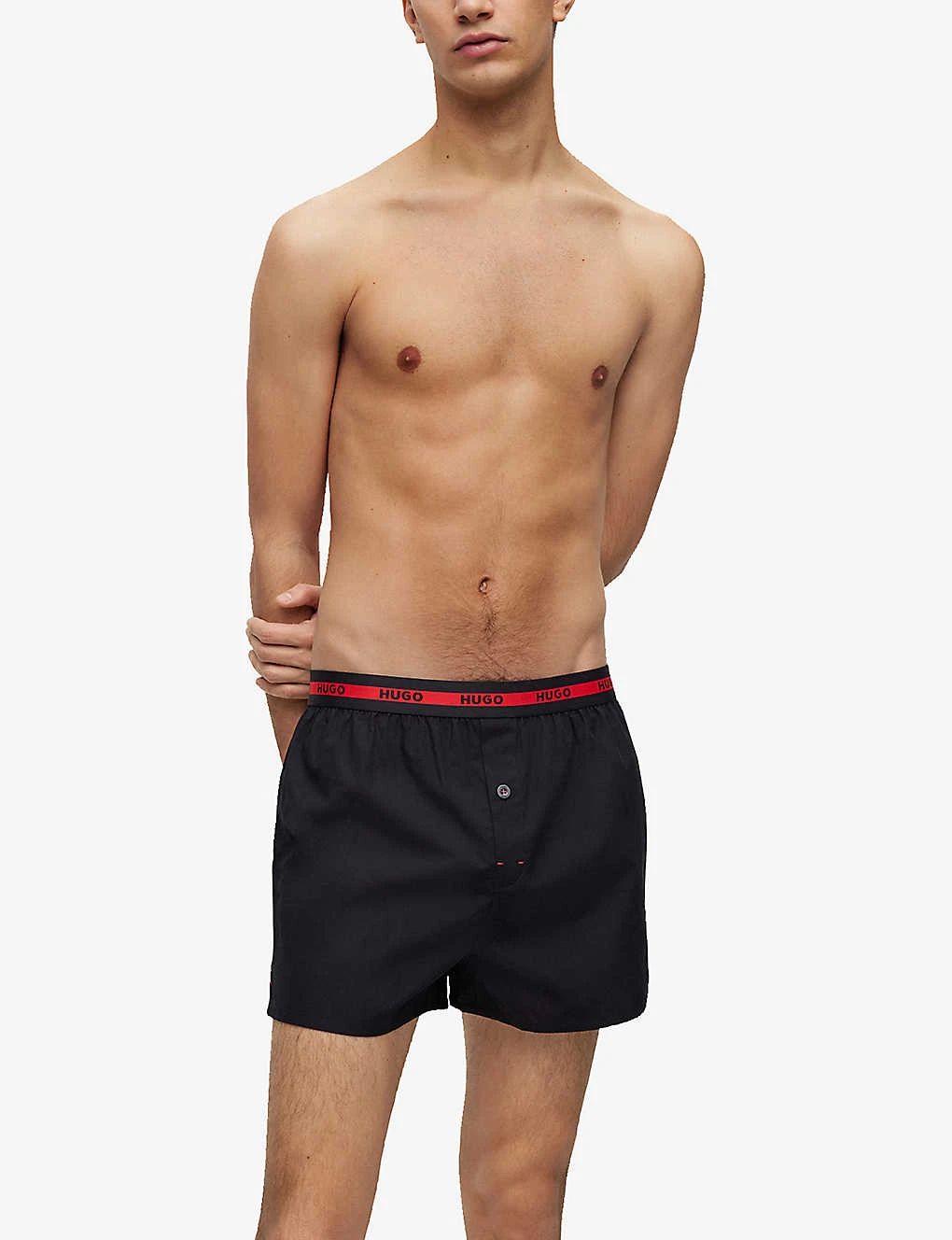 Hugo Pack Of Two Logo-waistband Regular-rise Cotton Boxers 2 Hugo Pack Of Two Logo-waistband Regular-rise Cotton Boxers - Image 2