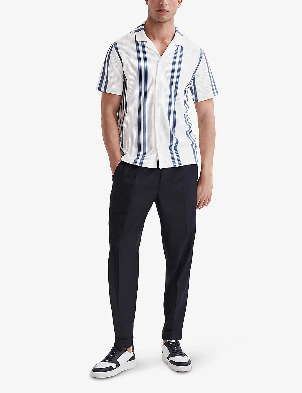 Reiss Castle Double-stripe Slim-fit Woven Shirt 2 Reiss Castle Double-stripe Slim-fit Woven Shirt - Image 2