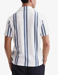Reiss Castle Double-stripe Slim-fit Woven Shirt 8 Reiss Castle Double-stripe Slim-fit Woven Shirt -AllSain Clothing Shop R04146788 WHITEAIRFORCE ALT03