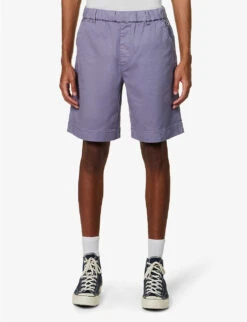 Champion Logo-appliqué Regular-fit Stretch-cotton Shorts -AllSain Clothing Shop R04147778 BLGT ALT02