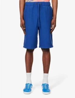 Champion Logo-appliqué Raw-hem Cotton-blend Shorts -AllSain Clothing Shop R04147780 BWB ALT02