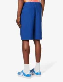 Champion Logo-appliqué Raw-hem Cotton-blend Shorts -AllSain Clothing Shop R04147780 BWB ALT03