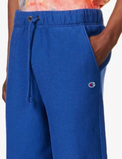 Champion Logo-appliqué Raw-hem Cotton-blend Shorts -AllSain Clothing Shop R04147780 BWB ALT04