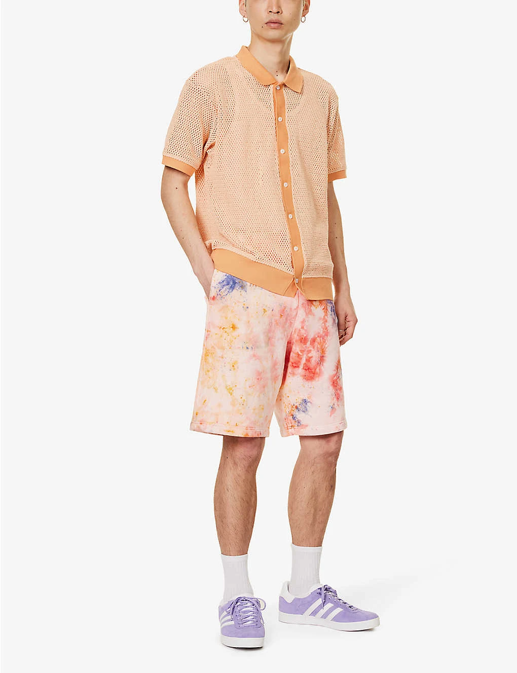 Champion Tie-dye Brand-appliqué Cotton-blend Bermuda Shorts 2 Champion Tie-dye Brand-appliqué Cotton-blend Bermuda Shorts - Image 2
