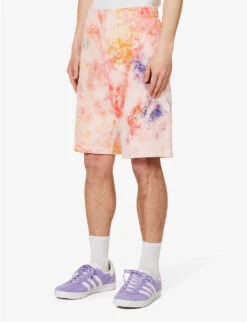 Champion Tie-dye Brand-appliqué Cotton-blend Bermuda Shorts 7 Champion Tie-dye Brand-appliqué Cotton-blend Bermuda Shorts -AllSain Clothing Shop R04147799 RAWRED ALT02