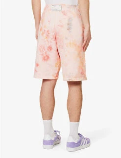 Champion Tie-dye Brand-appliqué Cotton-blend Bermuda Shorts 8 Champion Tie-dye Brand-appliqué Cotton-blend Bermuda Shorts -AllSain Clothing Shop R04147799 RAWRED ALT03