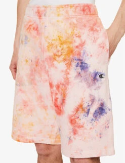 Champion Tie-dye Brand-appliqué Cotton-blend Bermuda Shorts 9 Champion Tie-dye Brand-appliqué Cotton-blend Bermuda Shorts -AllSain Clothing Shop R04147799 RAWRED ALT04