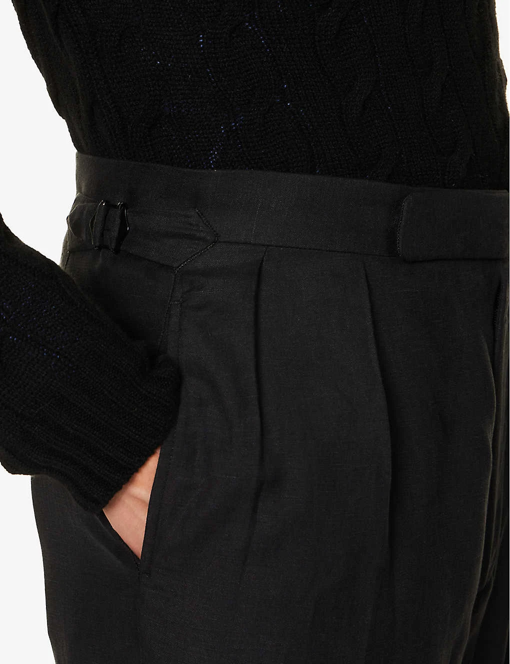 Straight-leg Slim-fit Silk And Linen-blend Trousers 5 Straight-leg Slim-fit Silk And Linen-blend Trousers - Image 5