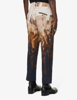 Vivienne Westwood Cruise Printed Cropped Straight-leg Regular-fit Cotton Trousers 8 Vivienne Westwood Cruise Printed Cropped Straight-leg Regular-fit Cotton Trousers -AllSain Clothing Shop R04147873 BROWN ALT03