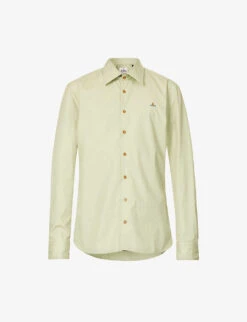 Vivienne Westwood Ghost Brand-embroidered Relaxed-fit Cotton-poplin Shirt