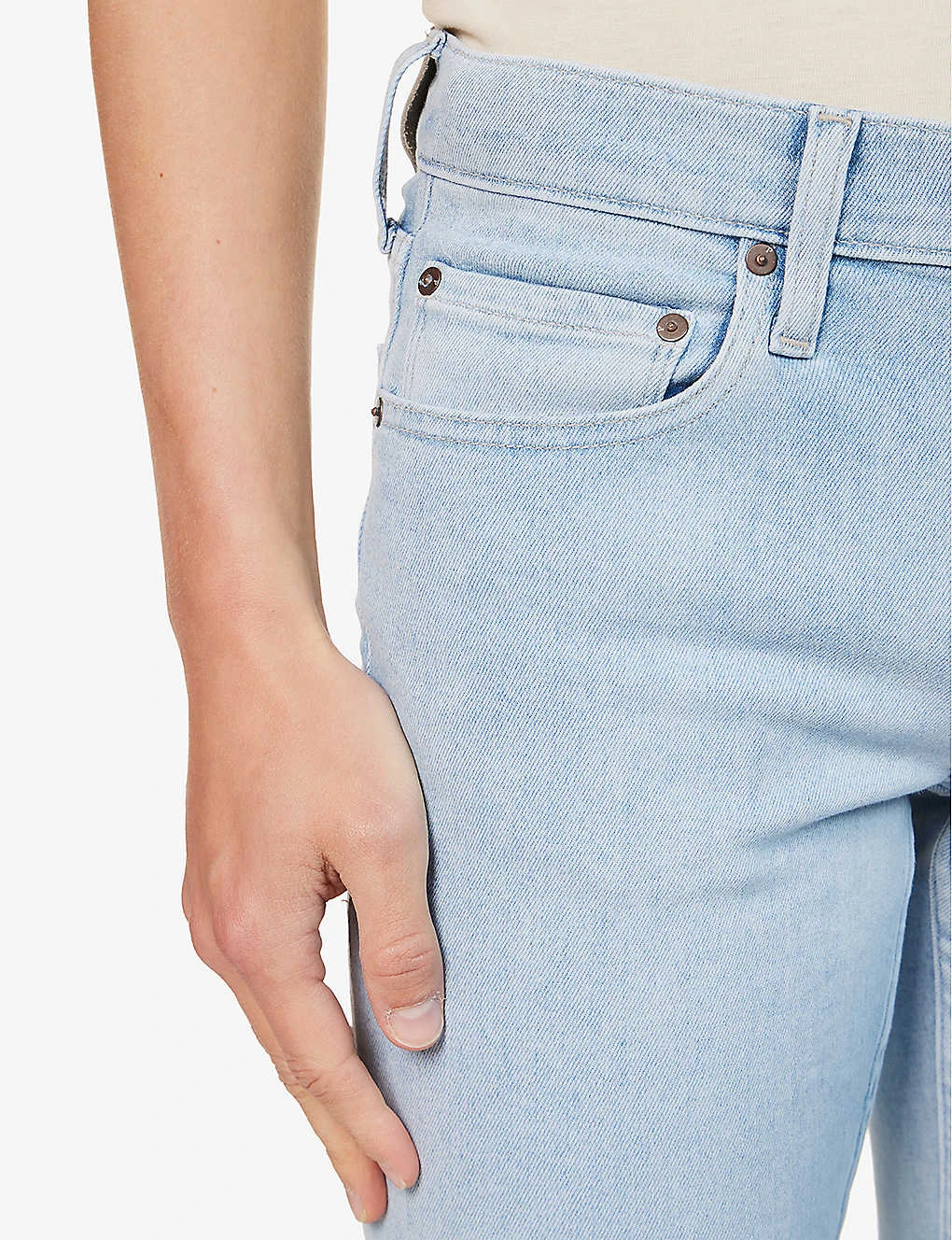 Paige Croft Faded-wash Skinny-fit Stretch-woven Jeans 5 Paige Croft Faded-wash Skinny-fit Stretch-woven Jeans - Image 5