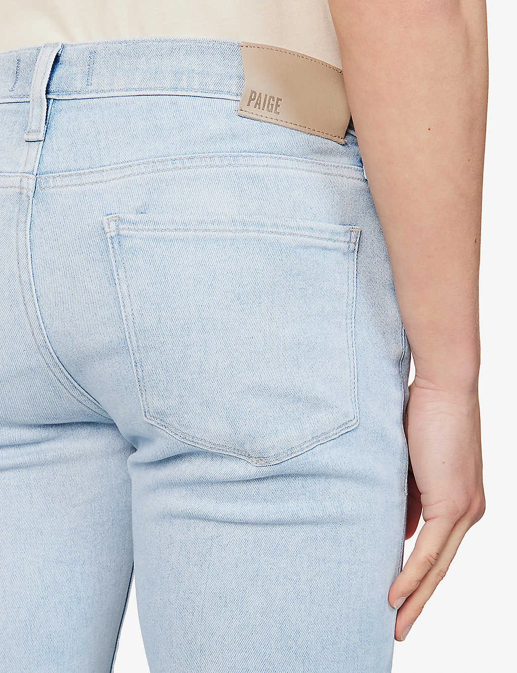 Paige Croft Faded-wash Skinny-fit Stretch-woven Jeans 6 Paige Croft Faded-wash Skinny-fit Stretch-woven Jeans - Image 6