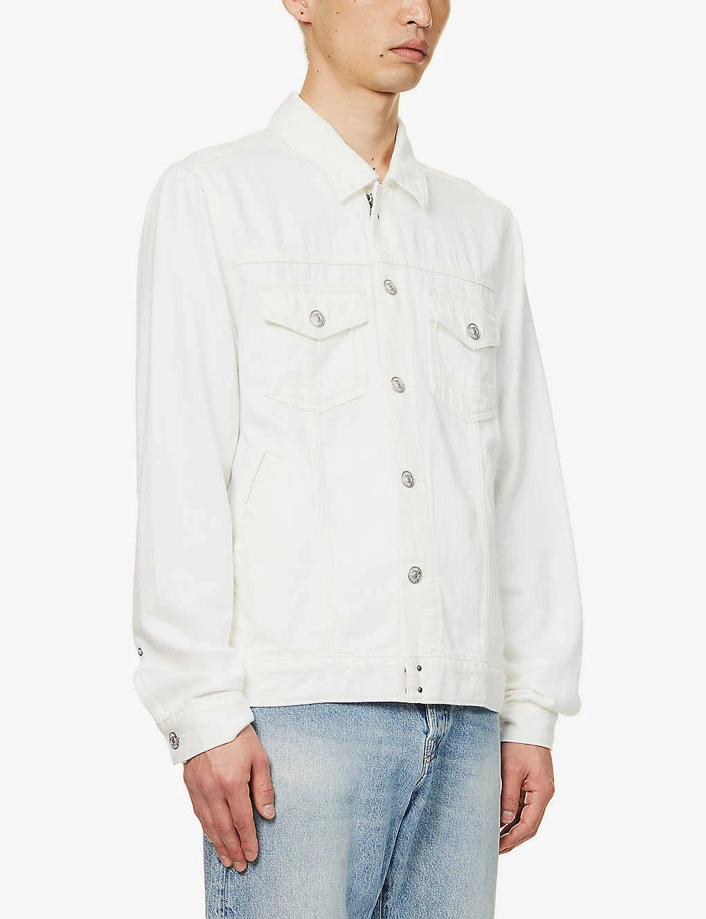 Paige Scout Buttoned-epaulet Regular-fit Cotton And Rayon-blend Denim Jacket 3 Paige Scout Buttoned-epaulet Regular-fit Cotton And Rayon-blend Denim Jacket - Image 3