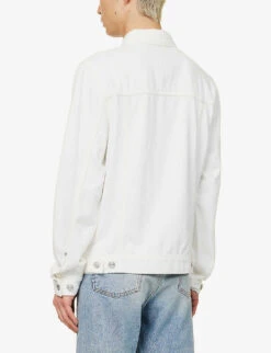 Paige Scout Buttoned-epaulet Regular-fit Cotton And Rayon-blend Denim Jacket 9 Paige Scout Buttoned-epaulet Regular-fit Cotton And Rayon-blend Denim Jacket -AllSain Clothing Shop R04148210 VINTAGEPRISMGLOW ALT03