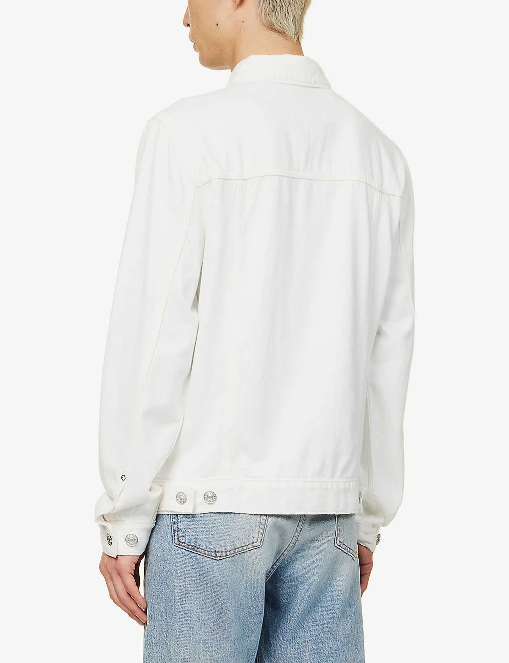 Paige Scout Buttoned-epaulet Regular-fit Cotton And Rayon-blend Denim Jacket 4 Paige Scout Buttoned-epaulet Regular-fit Cotton And Rayon-blend Denim Jacket - Image 4