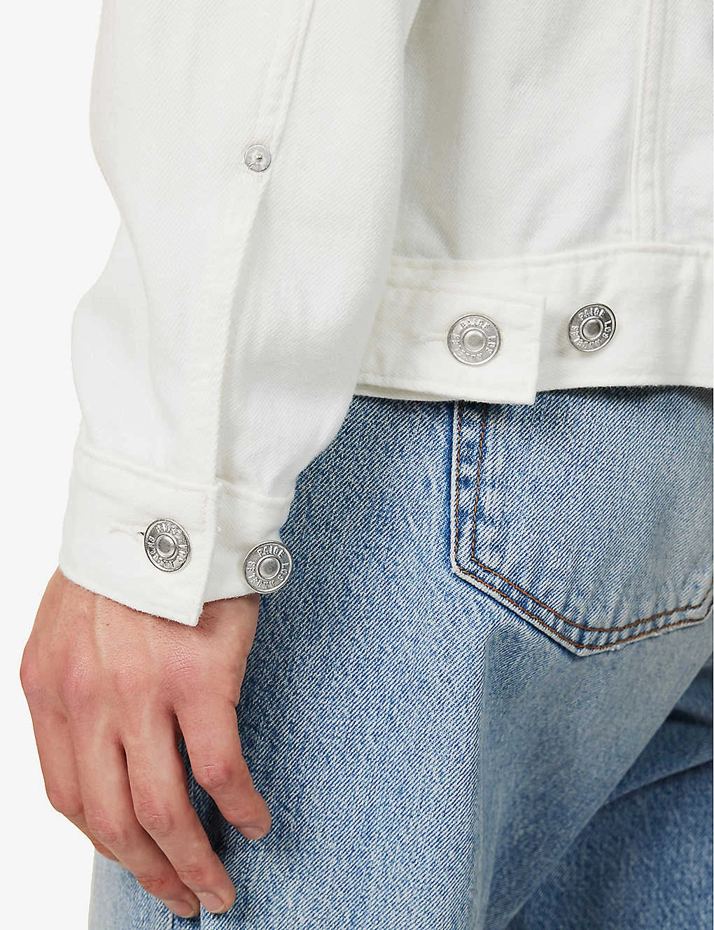 Paige Scout Buttoned-epaulet Regular-fit Cotton And Rayon-blend Denim Jacket 6 Paige Scout Buttoned-epaulet Regular-fit Cotton And Rayon-blend Denim Jacket - Image 6