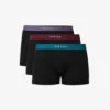 PAUL SMITH Pack Of Three Logo-waistband Organic Stretch-cotton Trunks