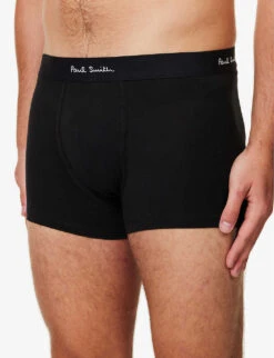 PAUL SMITH Pack Of Three Logo-waistband Stretch Organic-cotton Trunks 7 PAUL SMITH Pack Of Three Logo-waistband Stretch Organic-cotton Trunks -AllSain Clothing Shop R04148422 MULTICOLOUR ALT03
