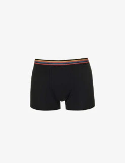 PAUL SMITH Logo-waistband Mid-rise Pack Of Three Stretch-cotton Trunks