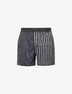 PAUL SMITH Striped Mid-rise Woven Boxers