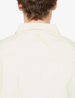 Brand-embroidered Boxy-fit Wool-blend Shirt -AllSain Clothing Shop R04148564 NATURAL ALT04