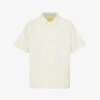 Brand-embroidered Boxy-fit Wool-blend Shirt